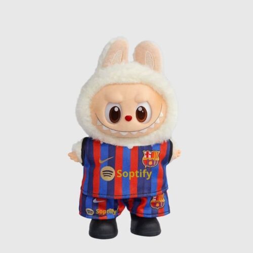 Tenue de Football Labubu Real Madrid, tenue fc barcelone avec labubu