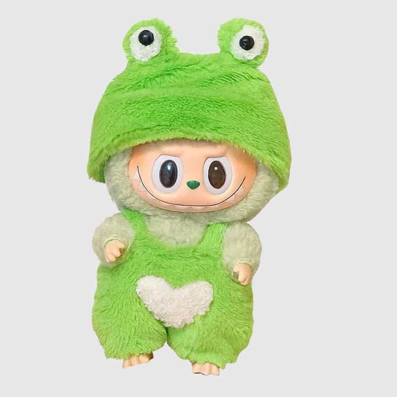 Déguisement Labubu Grenouille 17 cm, mini déguisement grenouille pour labubu