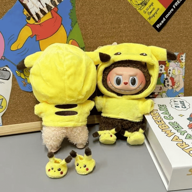 Ensemble Labubu Pikachu Avec Chaussons 4 6