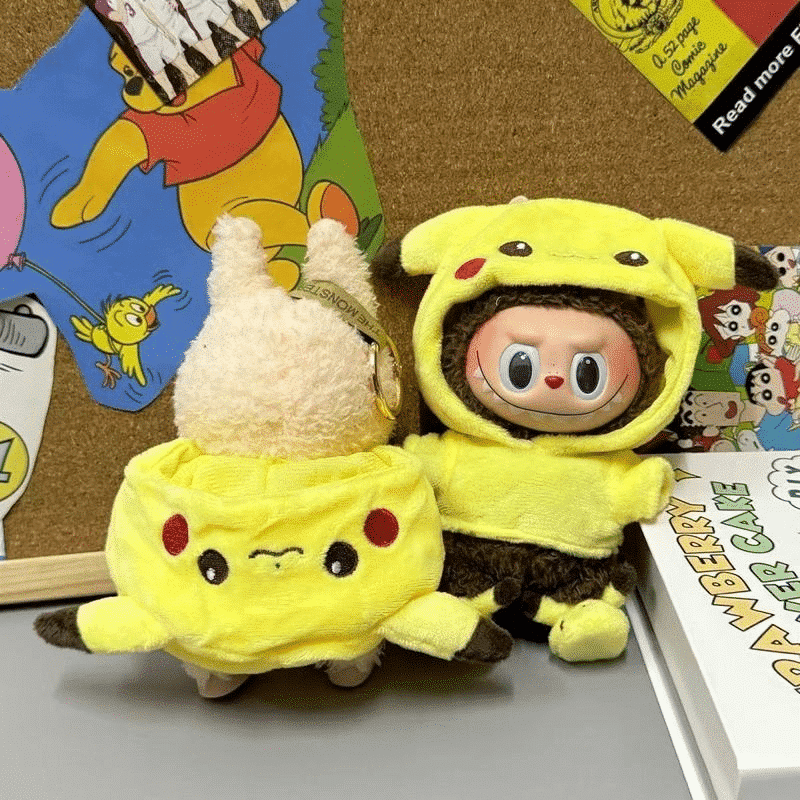 Ensemble Labubu Pikachu Avec Chaussons 5 7