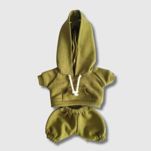Ensemble Sweat et Pantalon Confortable pour Labubu, Ensemble Sweat et Pantalon pour Labubu 17 cm Vert