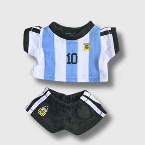 Tenue de Football Argentine N°10 pour Labubu, Tenue de Football Argentine