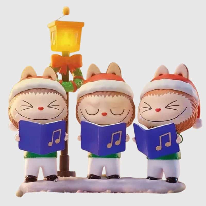 Figurine Labubu Ambiance de Noël Édition Limitée, Figurine Ambiance de Noël Labubu