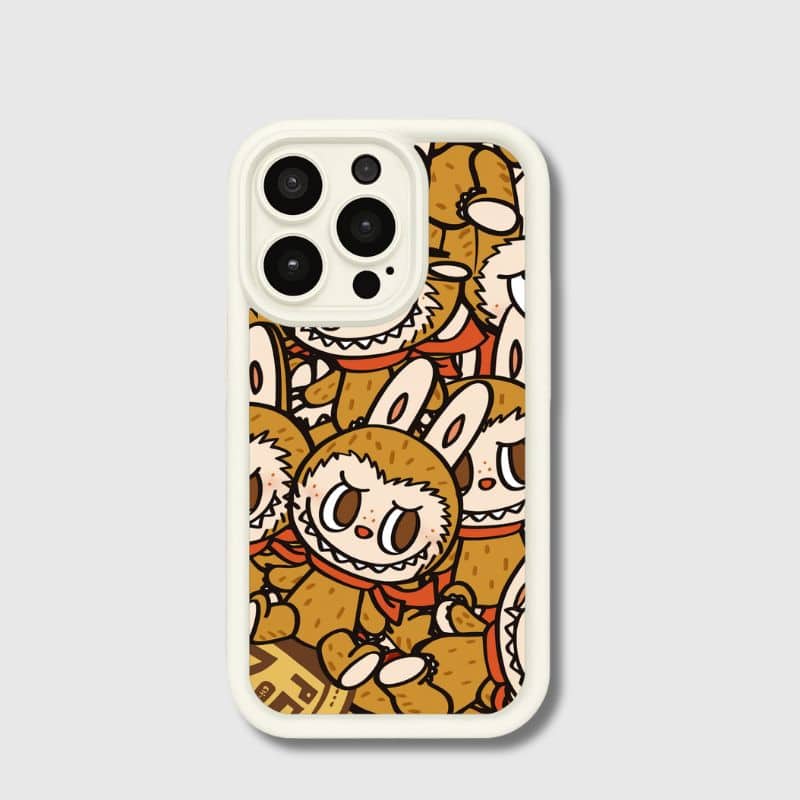 Coque iPhone Labubu Motif Cartoon Tendance, Coque Iphone Labubu Blanc