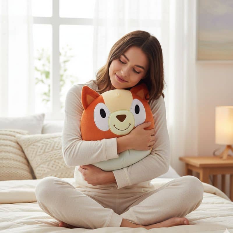 Peluche Bingo Coussin Rond Doux Et Moelleux 22 cm