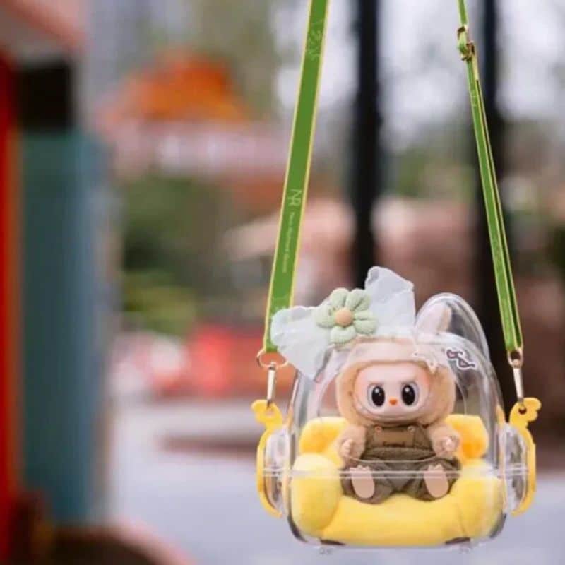 Sac Bandoulière Compact Transparent pour Labubu