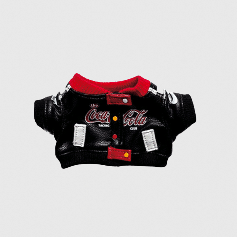Veste Labubu Coca Cola Style Baseball, mini vetement pour petite poupée