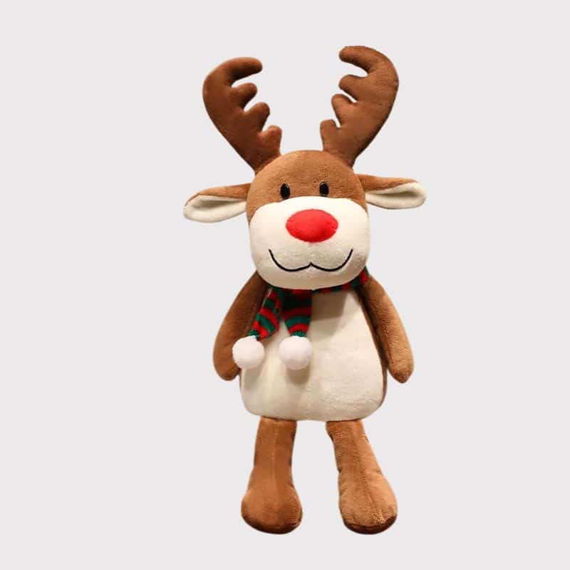 Peluche Noël Renne Souriant 25 cm, peluche Renne