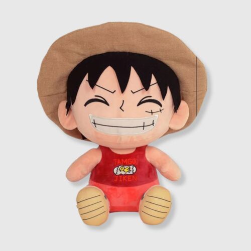 Peluche Luffy Assise avec Grand Sourire 25 cm, peluche Luffy