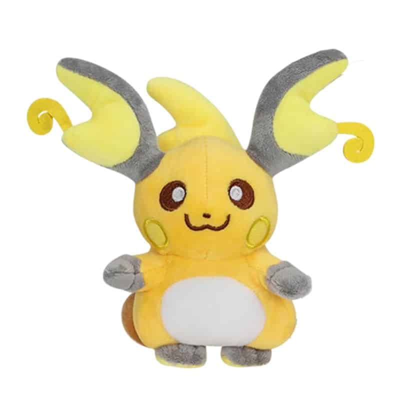 Peluche Raichu Mini Souriant 16 cm, Peluche Raichu Jaune