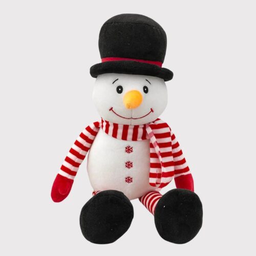 Peluche Bonhomme De Neige Avec Écharpe Et Chapeau 35 cm, peluche avec écharpe