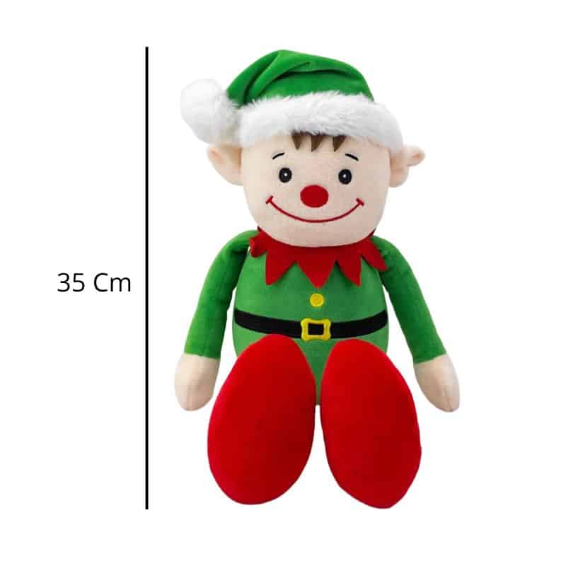 Peluche Noël Elfe Souriante 30 cm 3 5