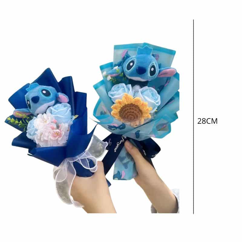 Peluche Stitch en Bouquet Bleu Avec Fleurs 2 pièces 4 Peluche Stitch en Bouquet Bleu Avec Fleurs 2 pièces – Image 4