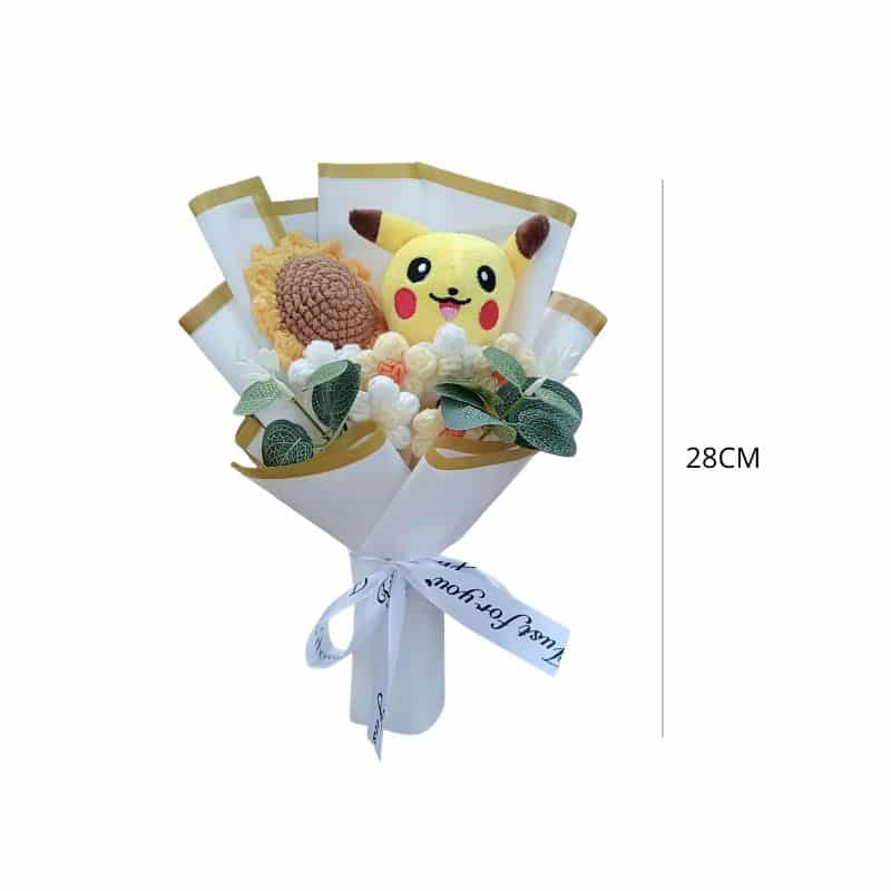 Peluche Pikachu Sourire Joyeux en Arrangement Floral 4 Peluche Pikachu Sourire Joyeux en Arrangement Floral – Image 4