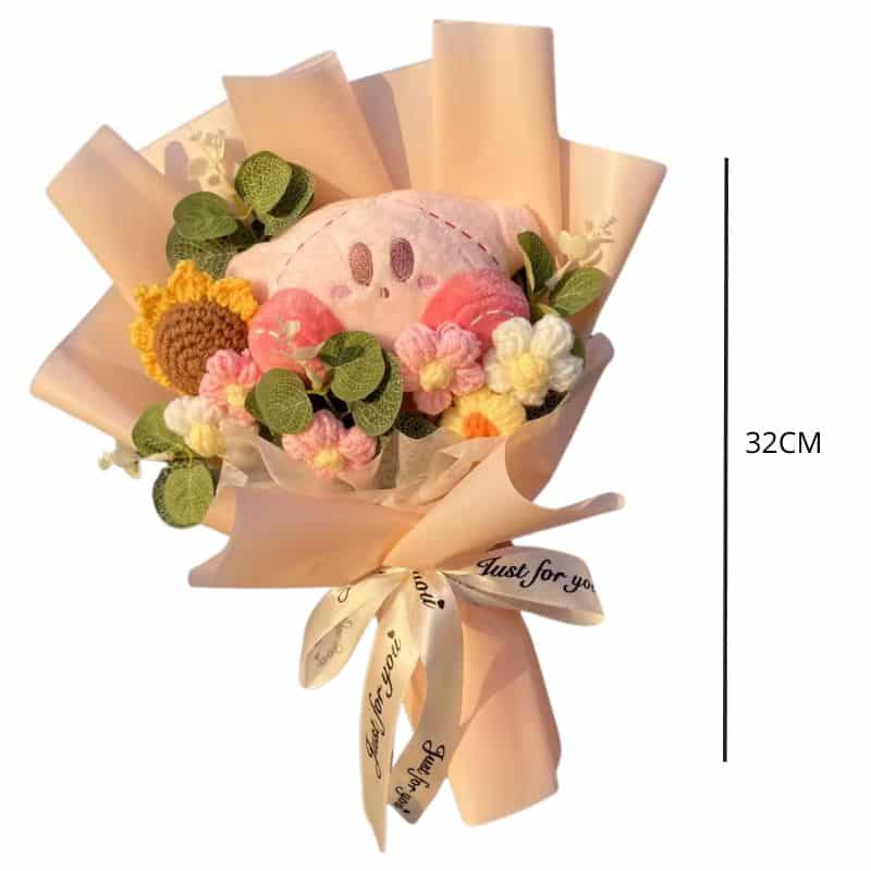 Peluche Kirby en Bouquet Avec Fleurs 3 Peluche Kirby en Bouquet Avec Fleurs – Image 3
