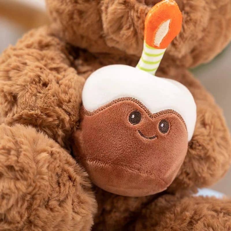 Peluche Ours Anniversaire Avec Gâteau et Bougie 5 Peluche Ours Anniversaire Avec Gâteau et Bougie – Image 5