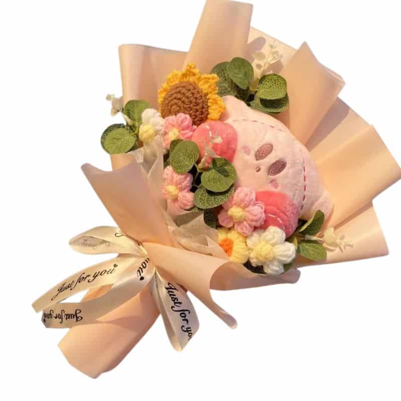 Peluche Kirby en Bouquet Avec Fleurs 4 Peluche Kirby en Bouquet Avec Fleurs – Image 4